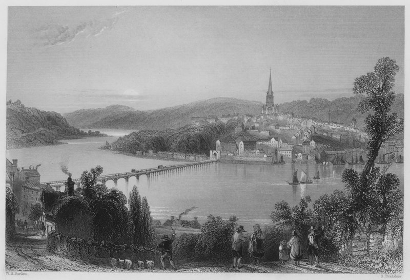 Londonderry (metszet) alkotó: William Henry (after) Bartlett