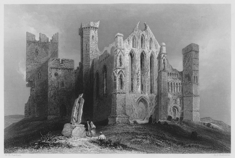 Romok Cashelben, délről (metszet) alkotó: William Henry (after) Bartlett