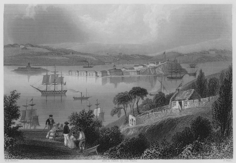 The Cove of Cork, ma Queenstown (metszet) alkotó: William Henry (after) Bartlett