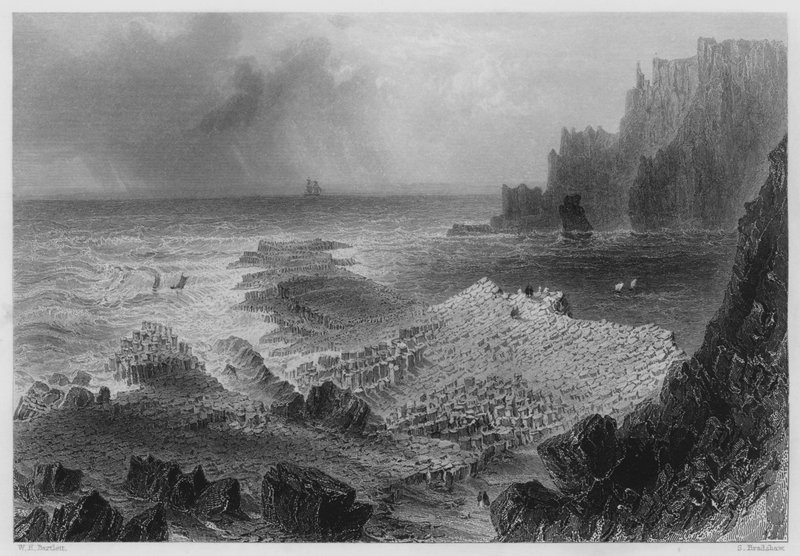 Az óriások útja felülről (metszet) alkotó: William Henry (after) Bartlett