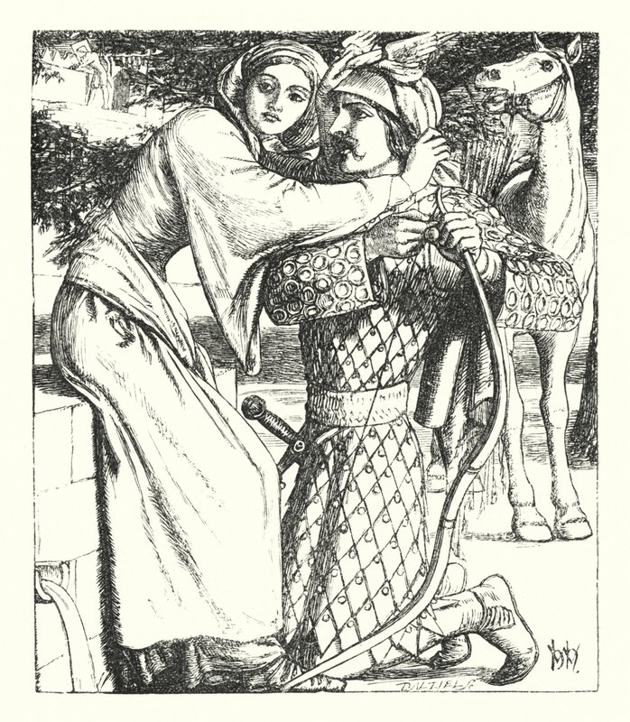 The Ballad of Oriana (engraving) alkotó: William Henry (after) Hunt