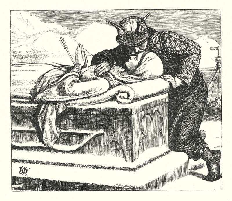 Oriana balladája (metszet) alkotó: William Henry (after) Hunt