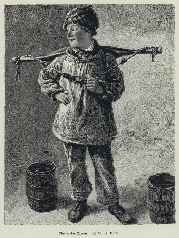 A vízhordozó (litho) alkotó: William Henry (after) Hunt