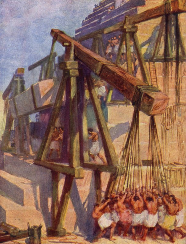 Piramisok építése (színes litó) alkotó: William Henry (after) Margetson