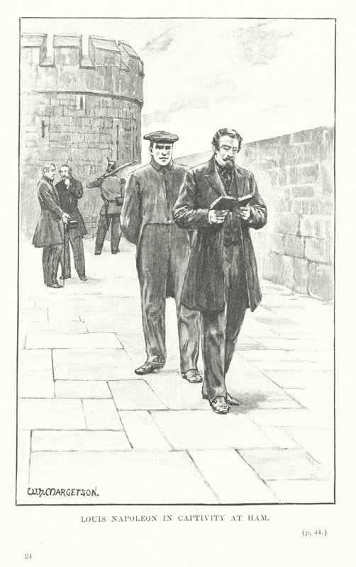 Napóleon Lajos fogságban Hamban (litográfia) alkotó: William Henry (after) Margetson