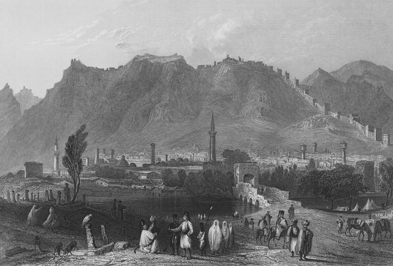 Antiochia, a Suadeah-i megközelítésről alkotó: William Henry Bartlett