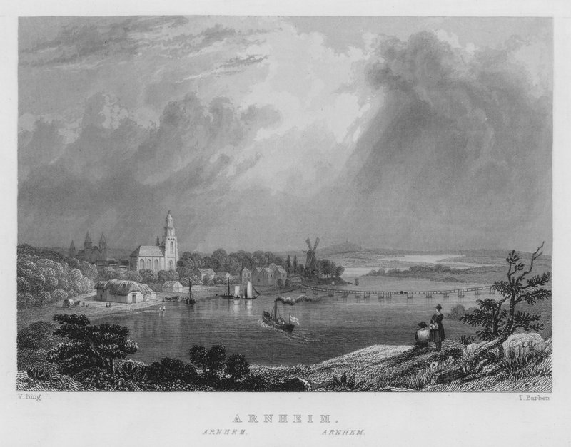 Arnheim (metszet) alkotó: William Henry Bartlett