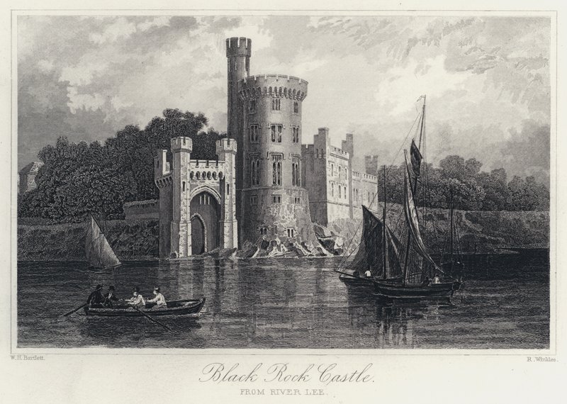 Black Rock Castle, a River Lee-ből (metszet) alkotó: William Henry Bartlett