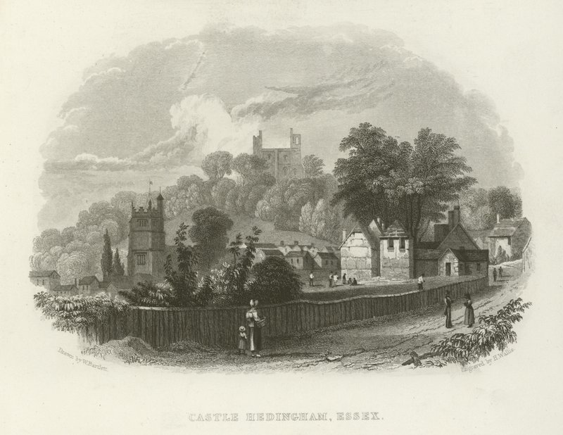 Hedingham kastély, Essex alkotó: William Henry Bartlett