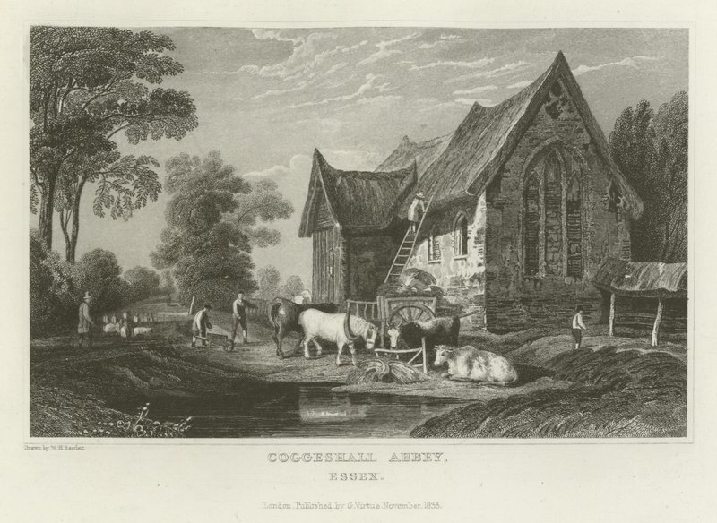 Coggeshall apátság, Essex alkotó: William Henry Bartlett