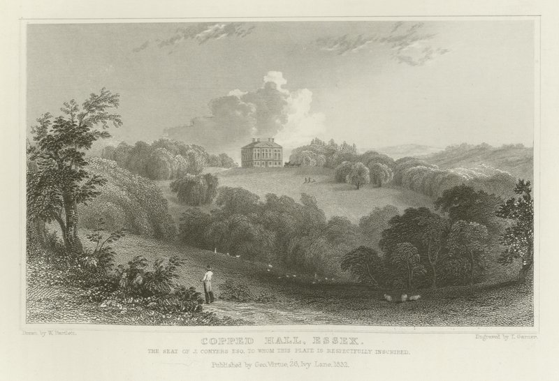 Copped Hall, Essex, J. Conyers, Esquire székhelye alkotó: William Henry Bartlett