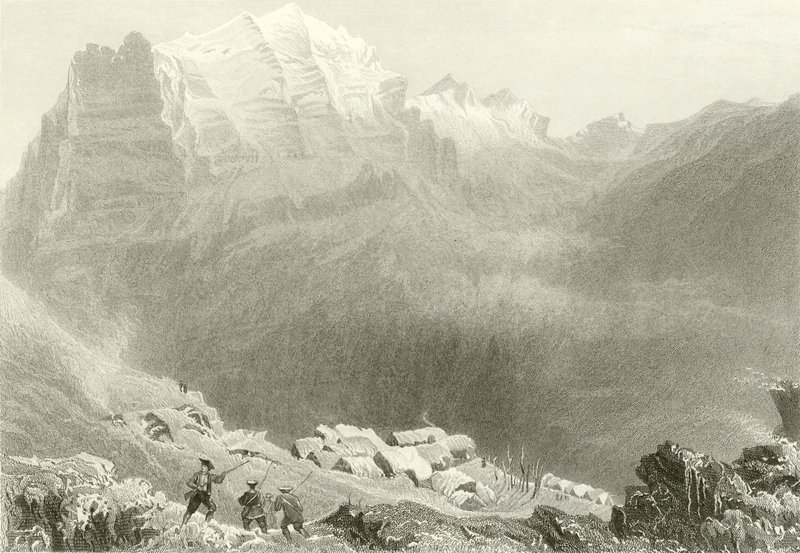 Dormeilleuse, Magas-Alpok, Felix Neffs munkásságának színhelye alkotó: William Henry Bartlett