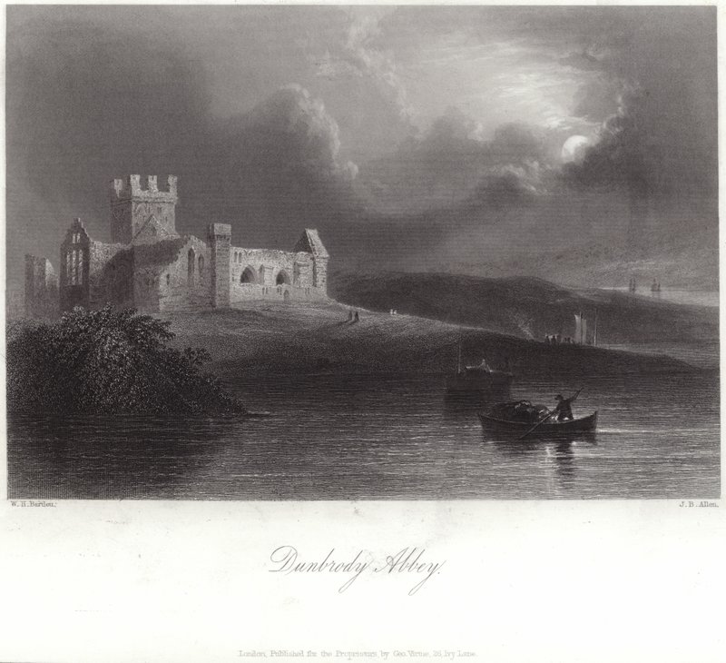 Dunbrody apátság Wexford megyében alkotó: William Henry Bartlett