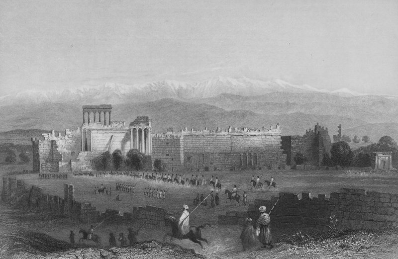 Balbec és Anti-Libanus általános képe alkotó: William Henry Bartlett