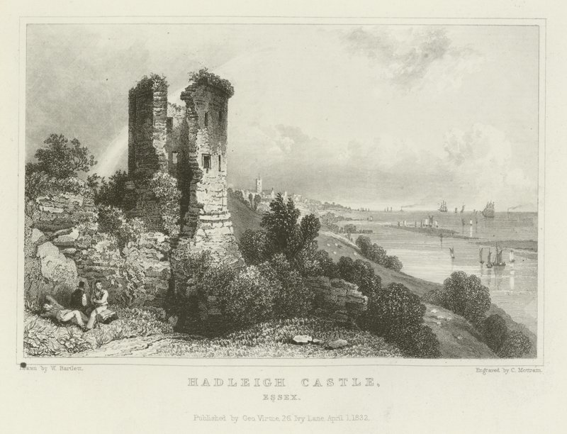 Hadleigh kastély, Essex alkotó: William Henry Bartlett