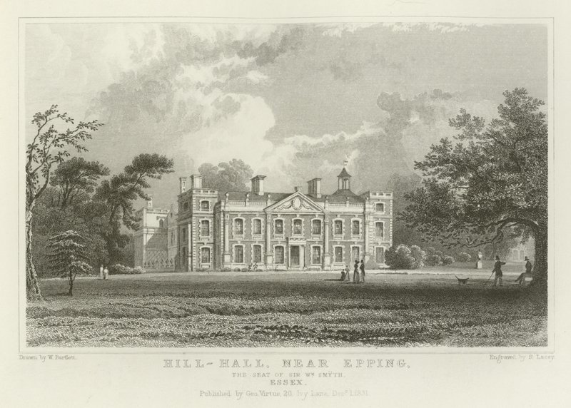 Hill-Hall, Epping mellett, Sir William Smyth, Essex székhelye alkotó: William Henry Bartlett