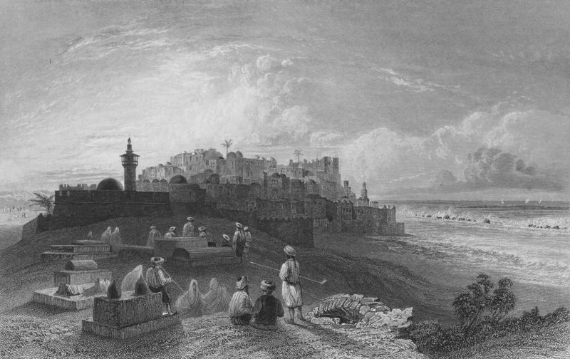Jaffa, az ókori Joppa alkotó: William Henry Bartlett