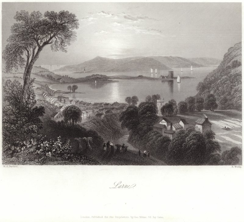 Larne Antrim megyében alkotó: William Henry Bartlett