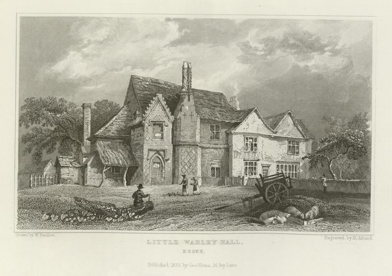Little Warley Hall, Essex alkotó: William Henry Bartlett