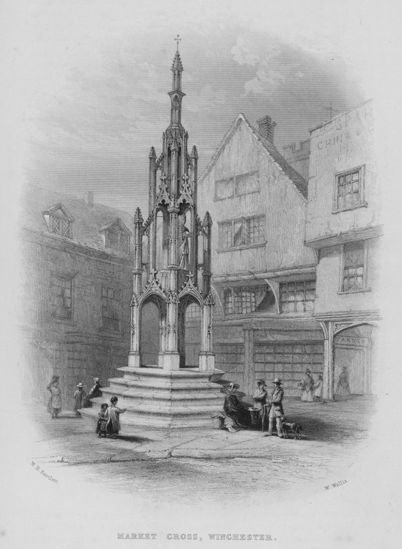 Market Cross, Winchester (metszet) alkotó: William Henry Bartlett