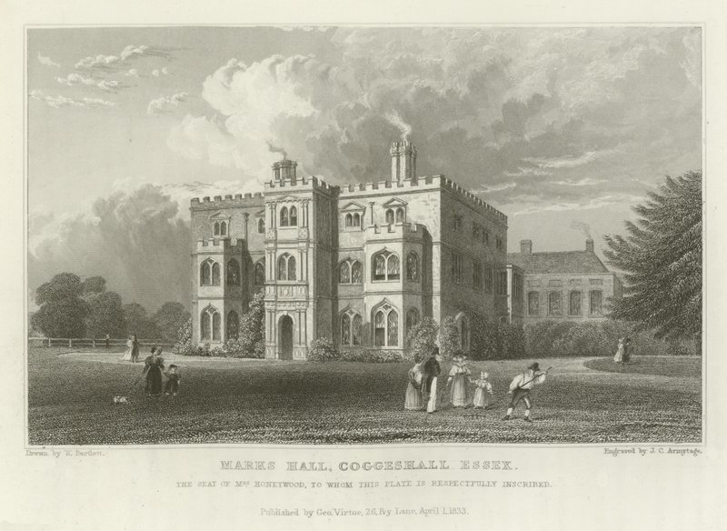Marks Hall, Coggeshall, Essex, Mrs. Honeywood székhelye alkotó: William Henry Bartlett