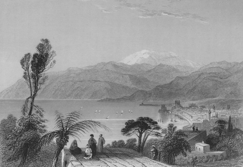 Mount Libanon (metszet) alkotó: William Henry Bartlett