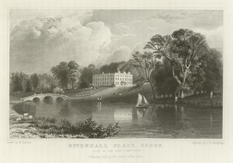 Rivenhall Place, Essex, J Western tiszteletes székhelye alkotó: William Henry Bartlett