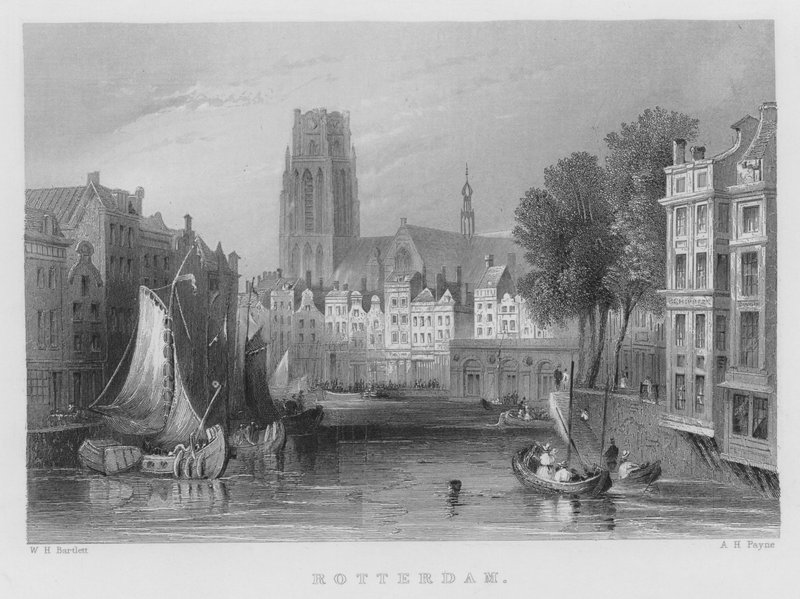 Rotterdam (metszet) alkotó: William Henry Bartlett