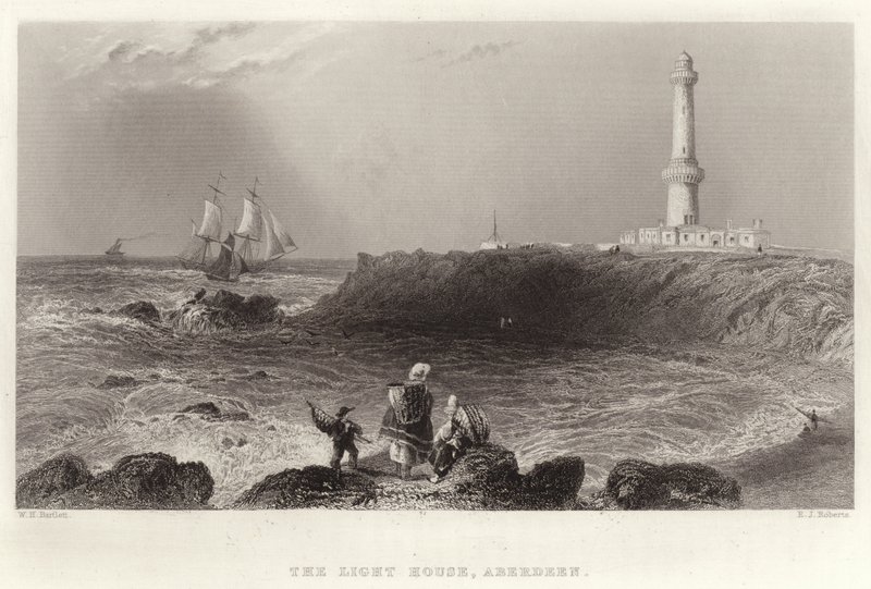 The Light House, Aberdeen alkotó: William Henry Bartlett