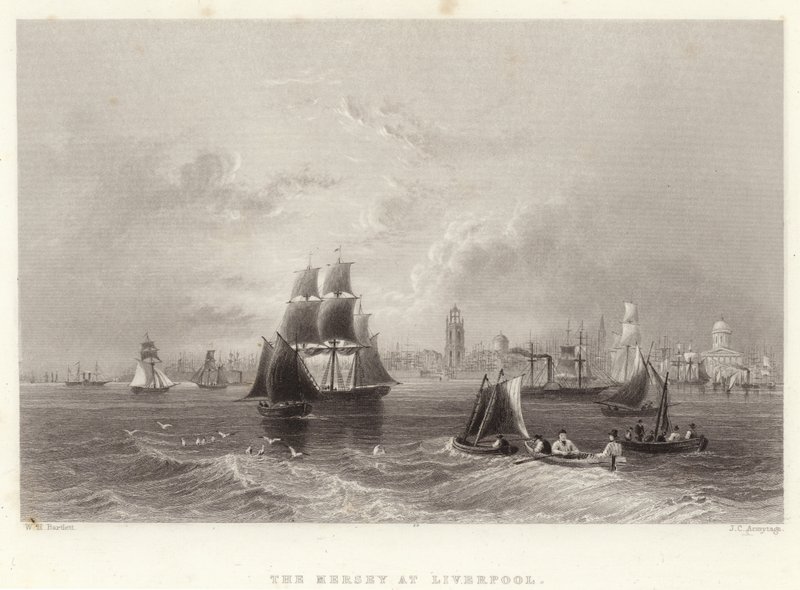 A Mersey Liverpoolnál alkotó: William Henry Bartlett
