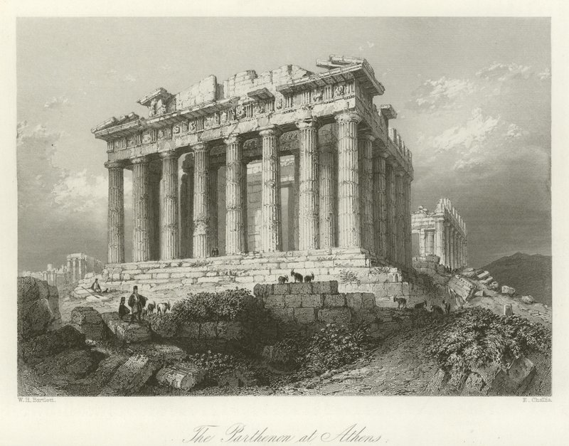 A Parthenon Athénban alkotó: William Henry Bartlett