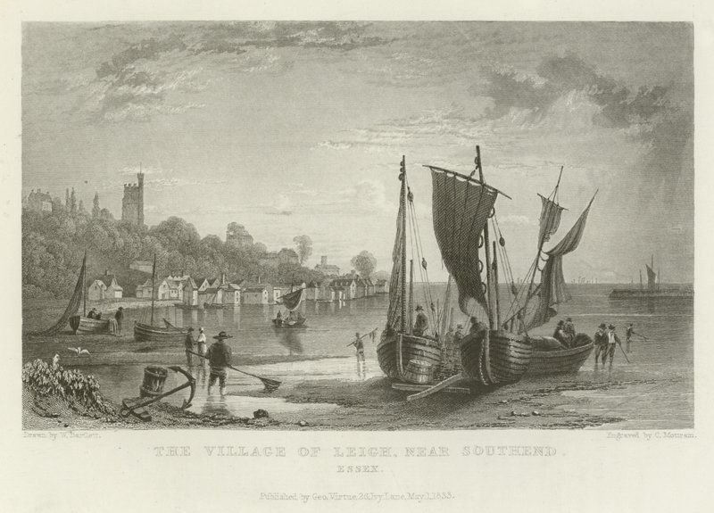 Leigh faluja Southend közelében, Essex államban alkotó: William Henry Bartlett