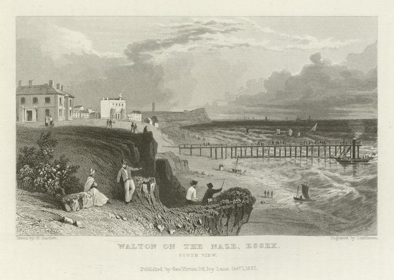 Walton on the Naze, Essex, South View alkotó: William Henry Bartlett