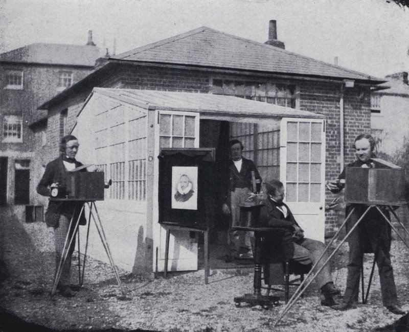 Talbot stúdiója Readingben (f/w fotó) alkotó: William Henry Fox Talbot