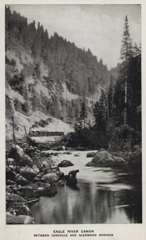 Colorado kanyonjai: Eagle River Canon, Leadville és Glenwood Springs között (f/w fotó) alkotó: William Henry Jackson