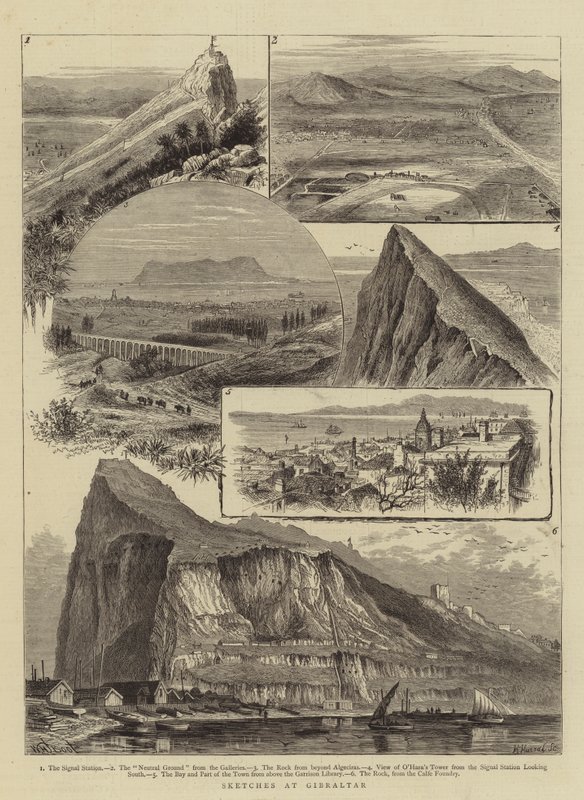 Vázlatok Gibraltáron alkotó: William Henry James Boot