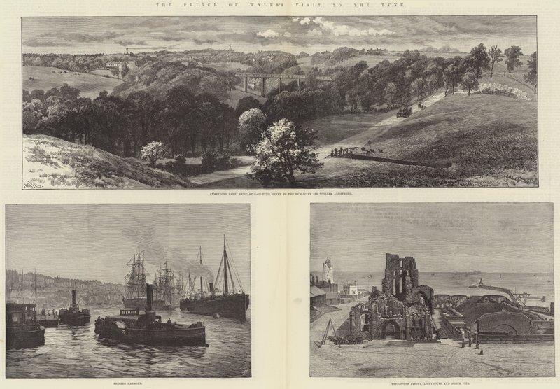 A walesi herceg látogatása a Tyne-ben alkotó: William Henry James Boot