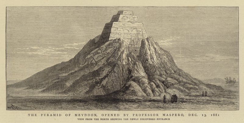 A Meydoon piramis, amelyet Maspero professzor nyitott meg, 1881. december 13. alkotó: William Henry James Boot
