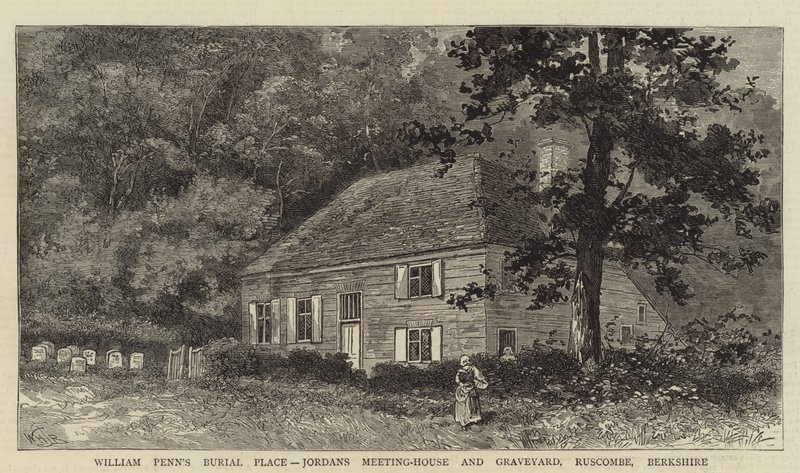 William Penn temetkezési helye, Jordans Meeting-House and Graveyard, Ruscombe, Berkshire alkotó: William Henry James Boot