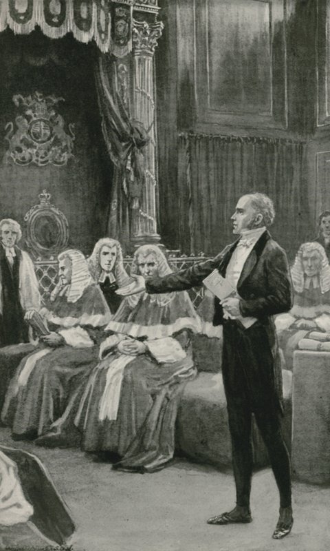 Earl Gray a Püspöki Tanácshoz fordul a reformtörvény elfogadása érdekében alkotó: William Henry Margetson