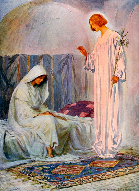 Az Angyali üdvözlet alkotó: William Henry Margetson