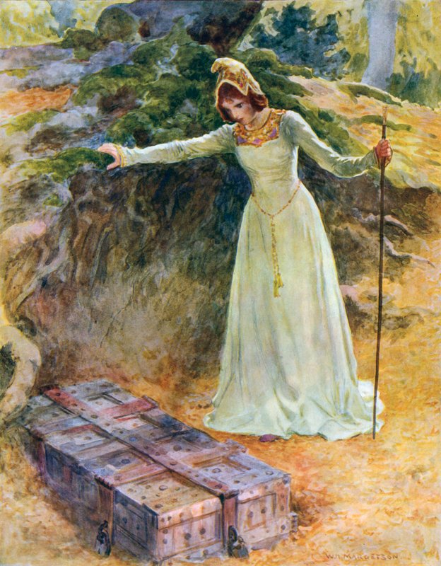 A hercegnő a vasládához lépett alkotó: William Henry Margetson
