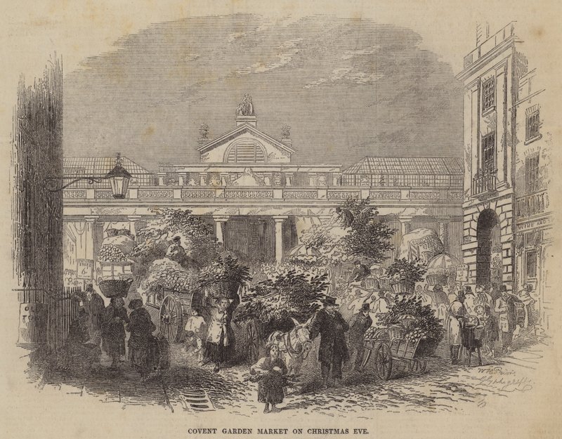 Covent Garden Market karácsony estéjén alkotó: William Henry Pike