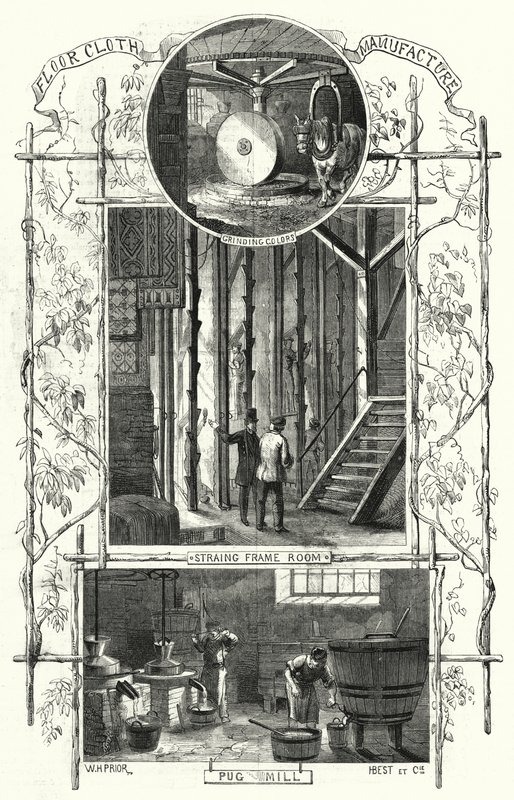 Padlószövet gyártás (gravírozás) alkotó: William Henry Pike