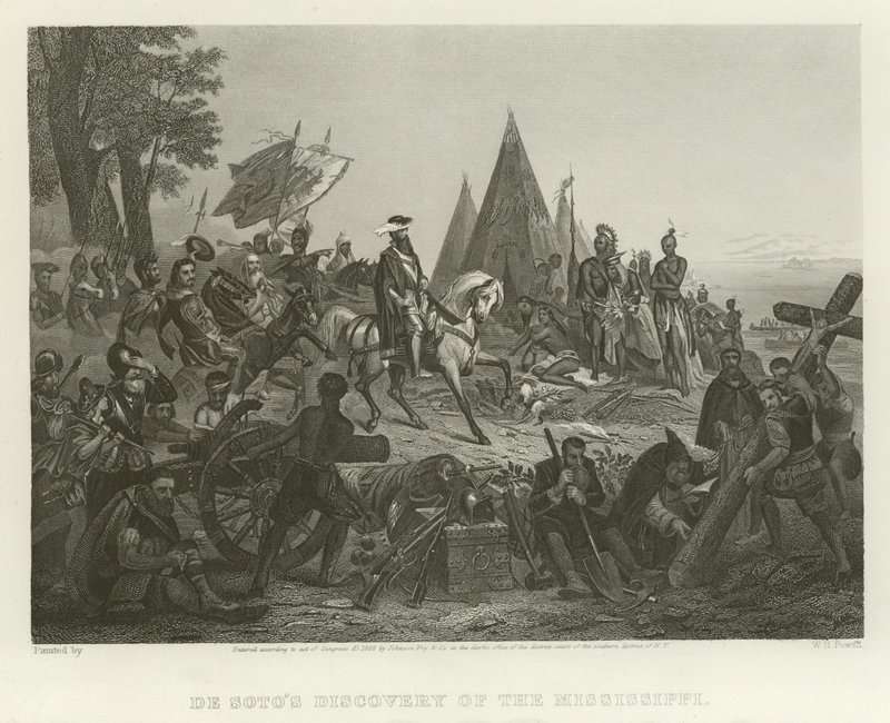 De Soto Mississippi felfedezése alkotó: William Henry Powell