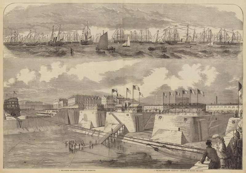 Cherbourg vázlatai alkotó: William Henry Prior