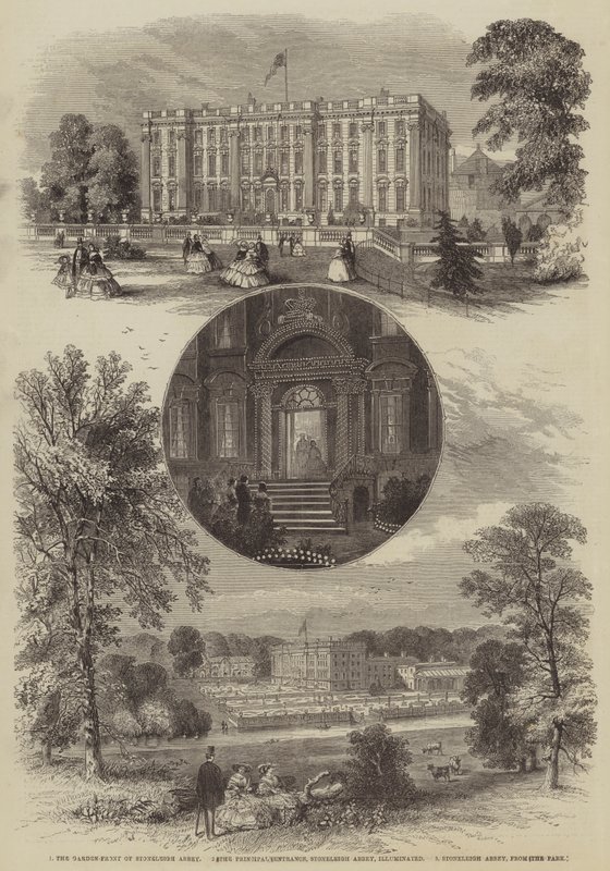 A királynő látogatása Warwickshire-ben alkotó: William Henry Prior