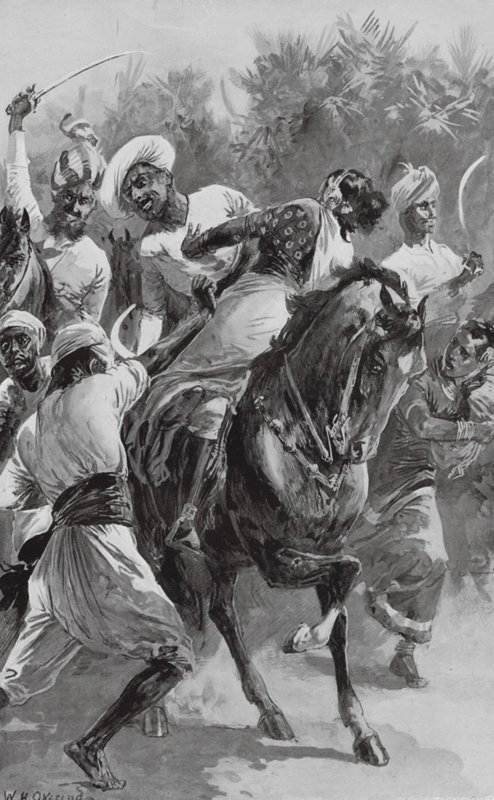 Mahratta szabadrablók egy portyázó expedíción (litográfia) alkotó: William Heysham (after) Overend
