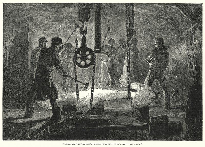 A horgony kovácsolása (metszet) alkotó: William Heysham (after) Overend