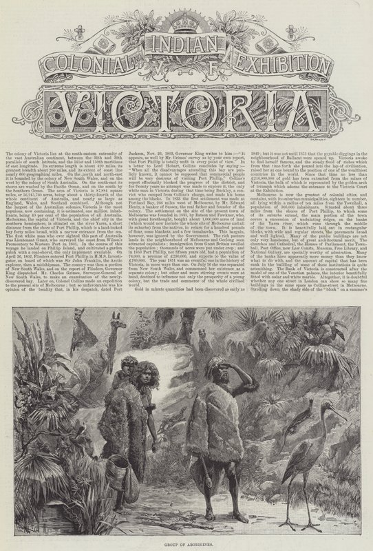 Gyarmati és indiai kiállítás, Victoria alkotó: William Heysham Overend